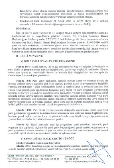 Yargıtay'ın CHP'yi uyardığı o belgeler - Resim: 2