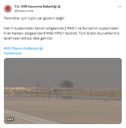 PKK'ya Irak ve Suriye'de darbe! MSB duyurdu: 10 terörist etkisiz hale getirildi - Resim: 0
