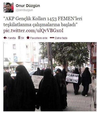Femen'e karşı çarşaflı 1453 Femenler - Resim: 2