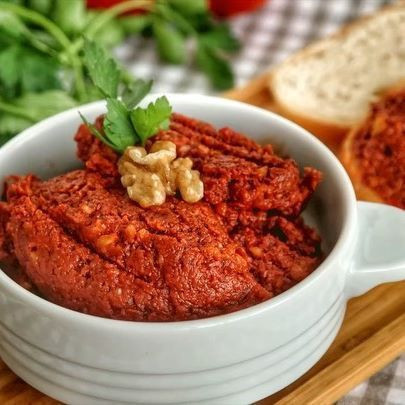 Kahvaltılık cevizli salça ezme nasıl yapılır ekmeğe sürmelik! - Resim: 2