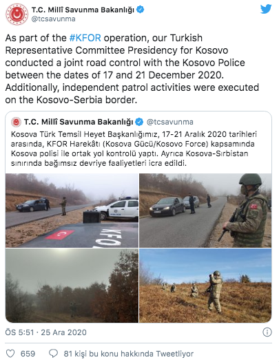 Türk askeri Kosova polisi ile Sırbistan sınırında ortak yol kontrolüne başladı - Resim: 0