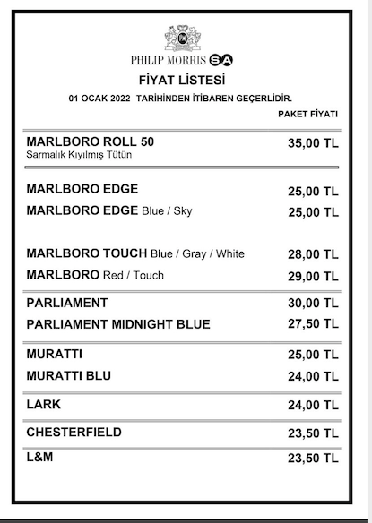 Marlboro ne kadar oldu 2022 ocak zammı güncel sigara fiyatları - Resim: 0