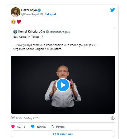 Oyuncu Hazal Kaya, 14 Mayıs seçimlerinde tarafını belli etti - Resim: 0