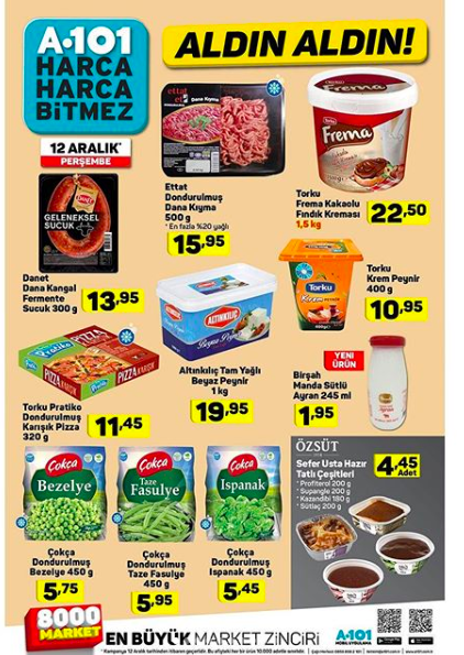12 Aralık A101 aktüel katalog broşürü fiyatları 2019 - Resim: 1