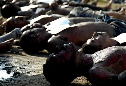 357 kişi diri diri yandı - Resim: 1