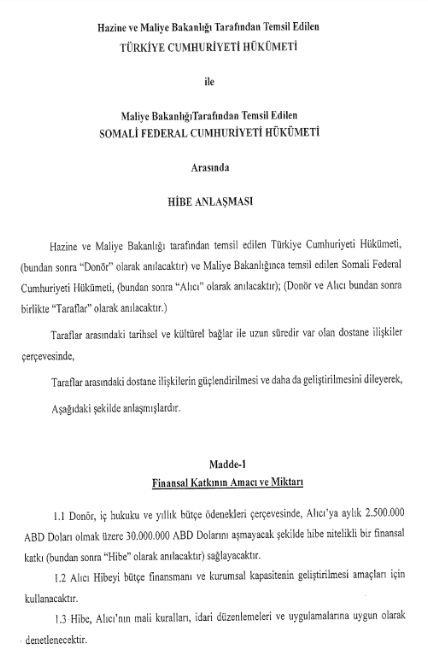 Türkiye'den Somali'ye 30 milyon dolarlık hibe! Resmi Gazete'de yayımlandı - Resim: 0