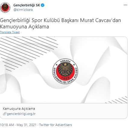 Gençlerbirliği Başkanı Murat Cavcav: Seçimlerde aday olmayacağım - Resim: 0
