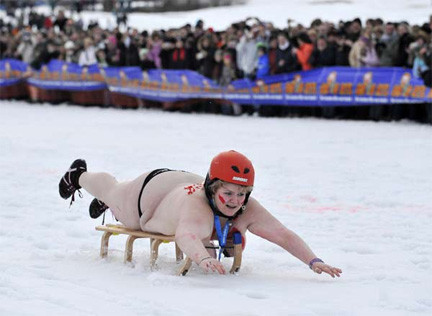 Buz gibi havada çıplak olimpiyat - Resim: 3