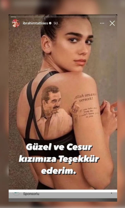 'Allah cezanı verecek' dövmeli Dua Lipa! İbrahim Tatlıses fotoğrafı gerçek sanınca olanlar oldu - Resim: 4