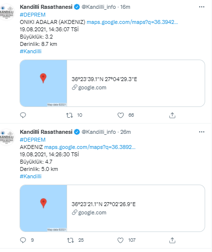 Muğla Datça açıklarında peş peşe depremler! Kandilli Rasathanesi son dakika açıkladı - Resim: 1