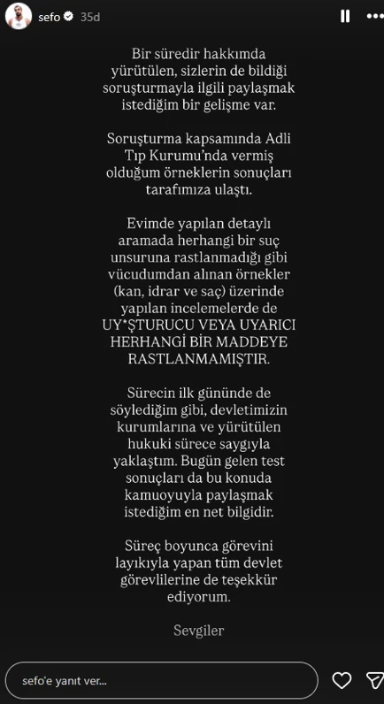 Sefo'nun yasaklı madde test sonucu belli oldu! - Resim: 4