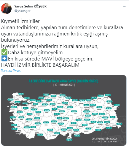 Vali Yavuz Selim Köşger İzmir'i uyardı: Kritik eşiği aşmış bulunuyoruz - Resim: 0