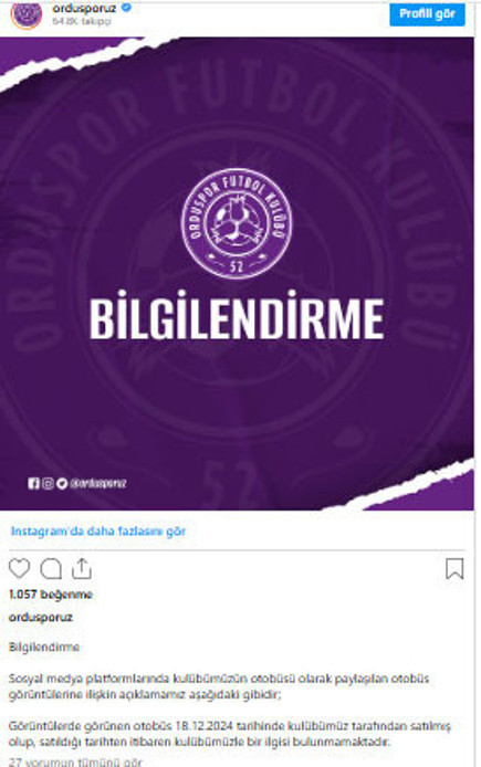 Orduspor otobüsü neden Suriye'de? Kulüpten açıklama geldi - Resim: 0