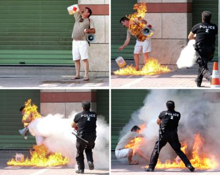 Banka borcu olan işadamı kendini yaktı! - Resim: 1
