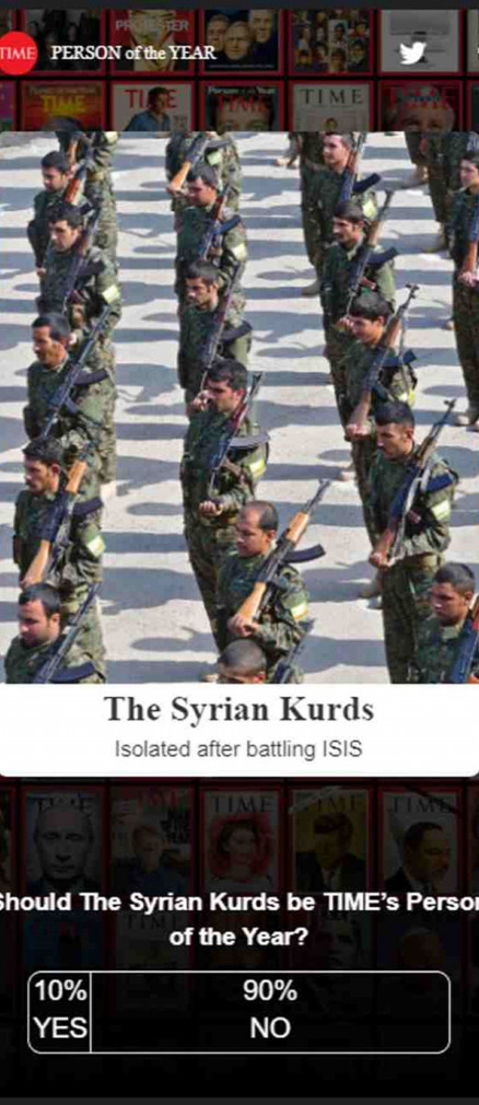 TİME dergisi bu sene 'Yılın Kişisi' için 'Suriyeli Kürtler'i aday gösterdi - Resim: 0
