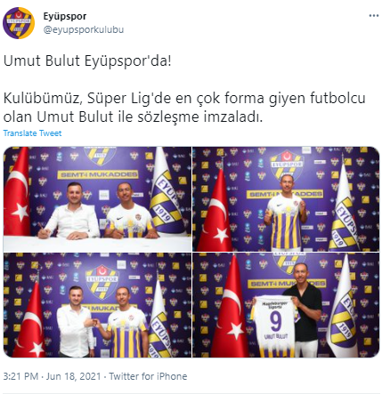 Umut Bulut Eyüpspor'la sözleşme imzaladı - Resim: 0