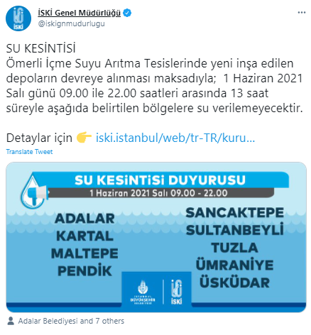 İstanbul Anadolu Yakası'nda 9 ilçede 13 saatlik su kesintisi - Resim: 0