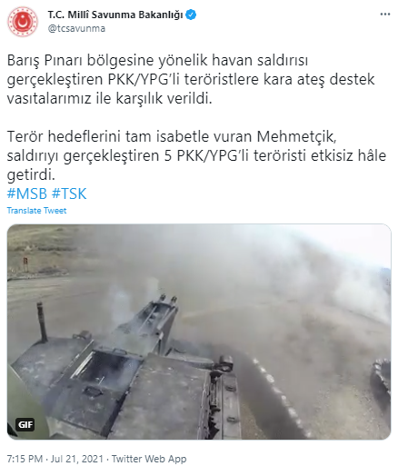 MSB'den açıklama: Barış Pınarı Bölgesi'ne saldıran teröristler öldürüldü - Resim: 0