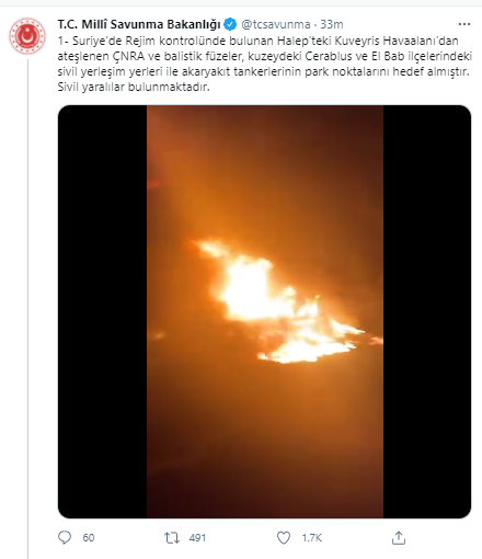 Kanlı rejim Suriye Fırat Kalkanı bölgesinde sivilleri hedef aldı! MSB açıkladı: Yaralılar var - Resim: 0