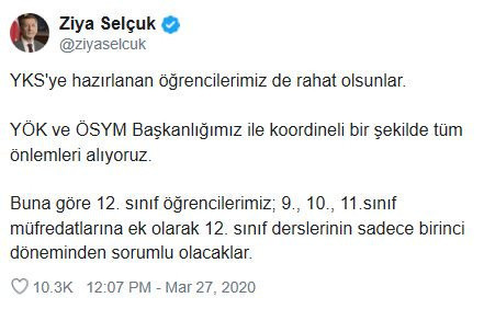 12. sınıf müfredat 1. dönem MEB ders konuları neler? - Resim: 0