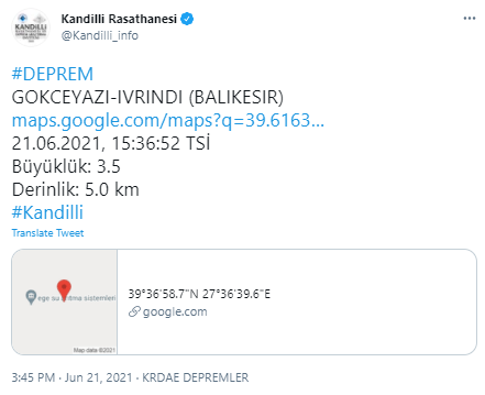 Son dakika! Balıkesir Gökçeyazı'da korkutan deprem! Kandilli Rasathanesi şiddetini açıkladı - Resim: 0