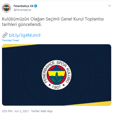 Fenerbahçe'de başkanlık seçimi tarihi değişti! İşte yeni tarih - Resim: 0