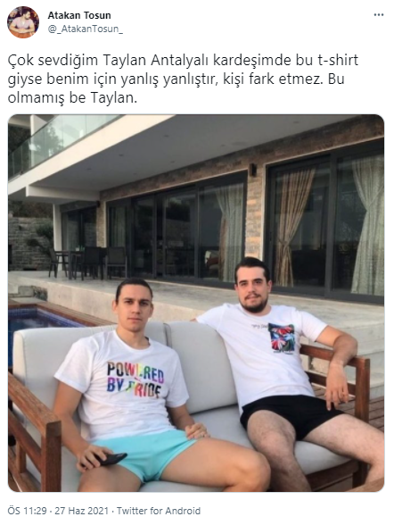 Taylan Antalyalı'nın tişörtü gündem! Turgay Demir'in sözleri taraftarı kızdırdı: Gay olabilirsin... - Resim: 1