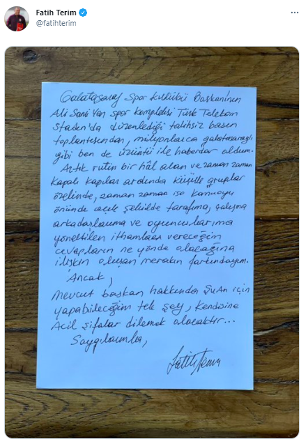 Mustafa Cengiz özür istemişti! Fatih Terim'den bambaşka cevap geldi - Resim: 0