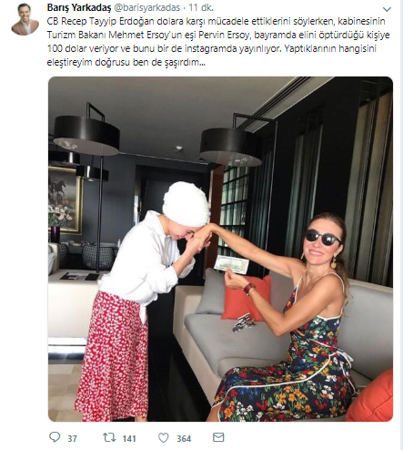 Bakan Ersoy'un eşinden tartışma yaratan dolar fotoğrafı - Resim: 0