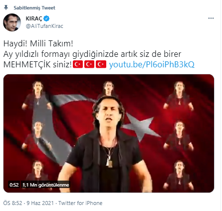 Kıraç, milli takım şarkısıyla eleştiriye uğradı! Futbolculara 'Mehmetçik' benzetmesine tepki - Resim: 0