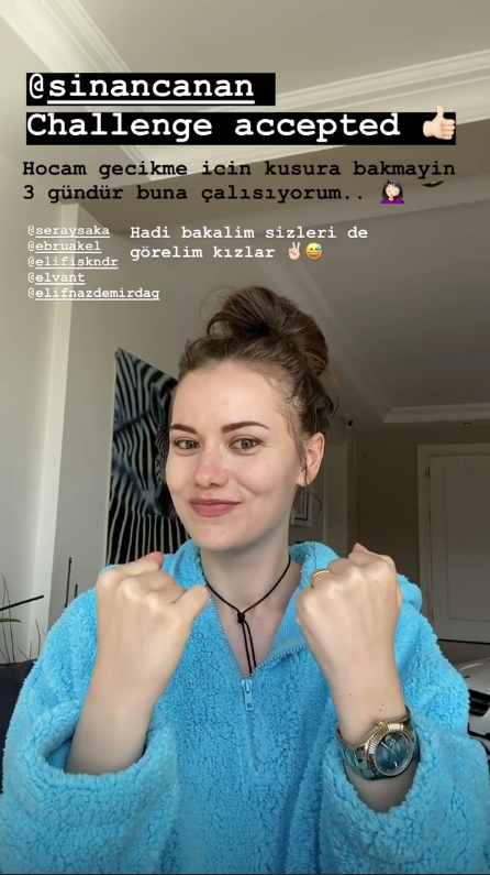 Fahriye Evcen sosyal medyaya damga vurdu Instagram'dan el dansını paylaştı - Resim: 2