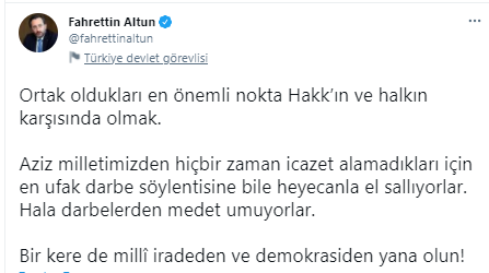 İletişim Başkanı Fahrettin Altun, bildiriye destek veren isimlere sert tepki gösterdi - Resim: 0