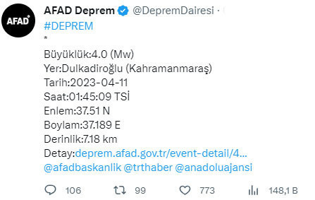 Kahramanmaraş'ta deprem oldu! AFAD son depremin şiddetini açıkladı - Resim: 0