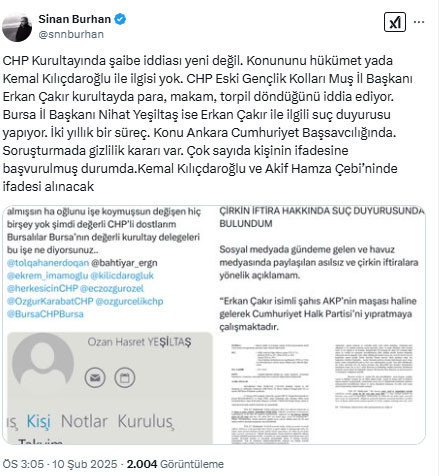 2023'teki CHP kurultayı hakkında soruşturma! Sinan Burhan: Şaibe iddiası yeni değil - Resim: 0