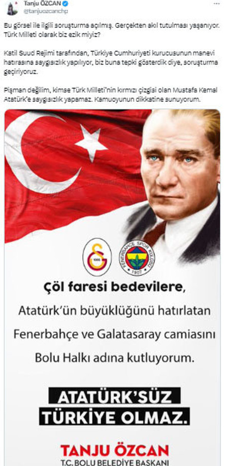 Süper Kupa krizi sonrası tepkisi gündem olmuştu! Tanju Özcan'dan soruşturma açıklaması: Pişman değilim... - Resim: 0