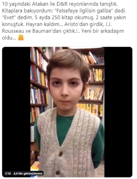 Deha çocuk Atakan Kayalar konuştu! Önce ahlak sonra felsefe ve tarih öğretilmeli - Resim: 1
