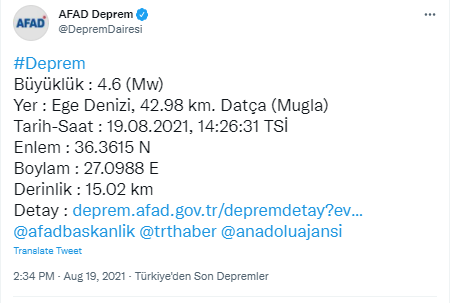 Muğla Datça açıklarında peş peşe depremler! Kandilli Rasathanesi son dakika açıkladı - Resim: 2