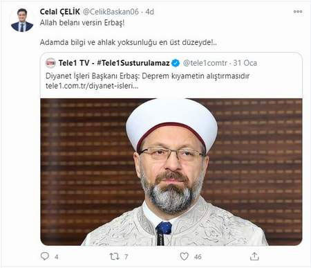 Ali Erbaş'ın 'Deprem kıyametin alıştırmasıdır' sözünün aslı ortaya çıktı Diyanet'ten suç duyurusu - Resim: 0