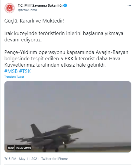 Milli Savunma Bakanlığı: Pençe-Yıldırım operasyonunda 5 PKK'lı terörist öldürüldü - Resim: 0