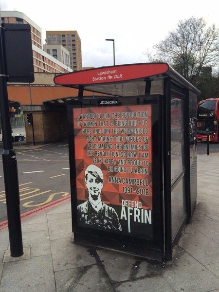 İngiltere'de skandal görüntü! YPG'li terörist reklamı... - Resim: 2