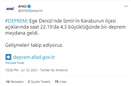 İzmir Karaburun'da 4.3'lük deprem! AFAD'dan son dakika deprem açıklaması - Resim: 0