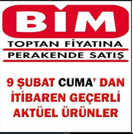 BİM 9 Şubat aktüel perşembe indirimli ürünler kataloğu - Resim: 1