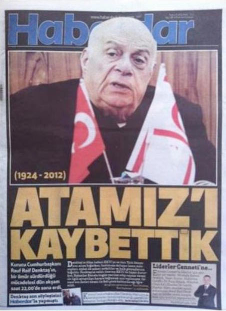 Kıbrıs basını Denktaş için ne manşet attı? - Resim: 3
