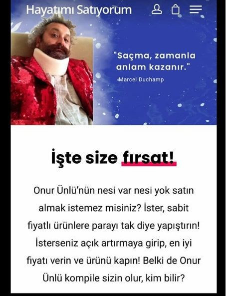Onur Ünlü internet sitesiyle hayatını satışa çıkardı taştan Altın Portakal'a kadar - Resim: 2