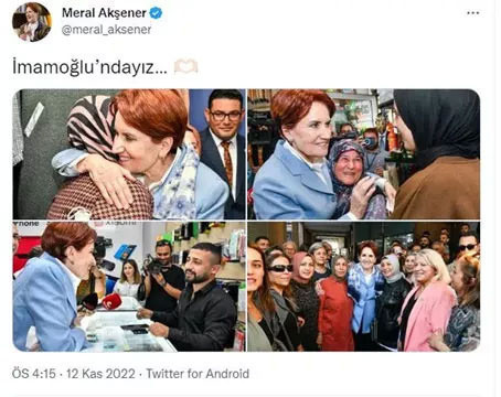 Meral Akşener'in gündem olan tweetine İmamoğlu yorumu: Daha ne desin? - Resim: 0