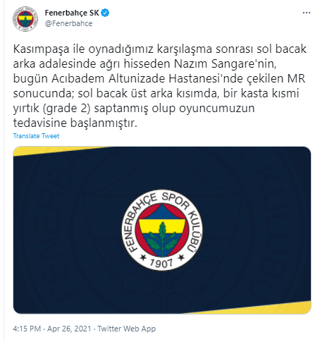 Fenerbahçe'ye Nazım Sangare'den kötü haber - Resim: 0