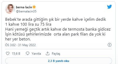 Berna Laçin'in Bebek'teki fiyatlara isyan etti! Ersoy Dede'den yanıt gecikmedi! - Resim: 4