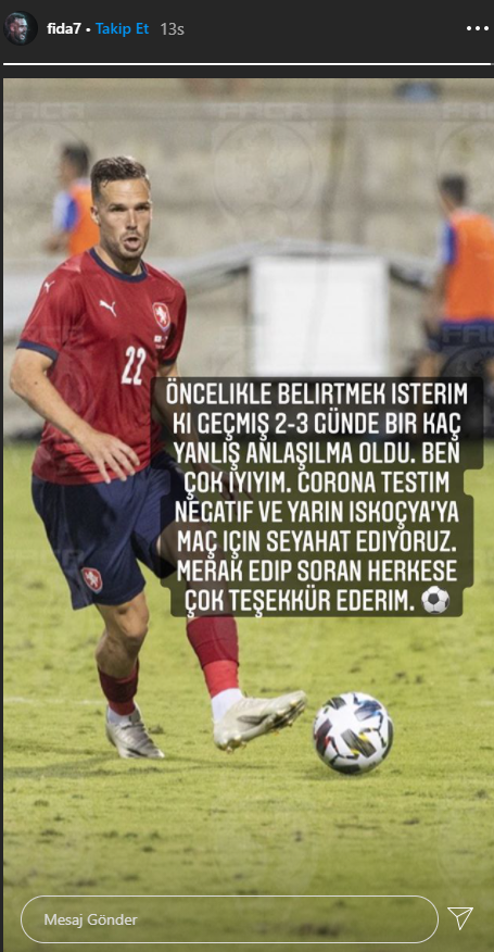 Fenerbahçe'nin Çek futbolcusu Novak'tan koronavirüs itirafı - Resim: 0