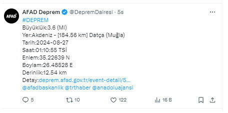 Muğla'da deprem oldu! AFAD'dan açıklama geldi - Resim: 0