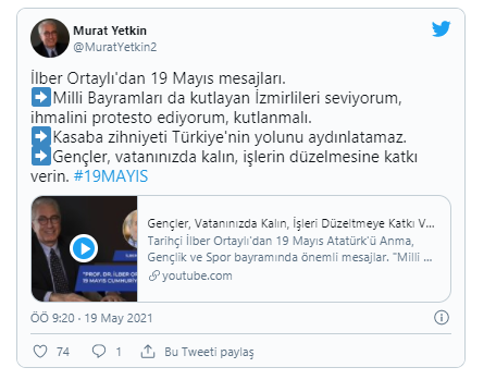 İlber Ortaylı'dan gençlere sesleniş: Dışarıya göçmeyin vatanınızda kalın - Resim: 1